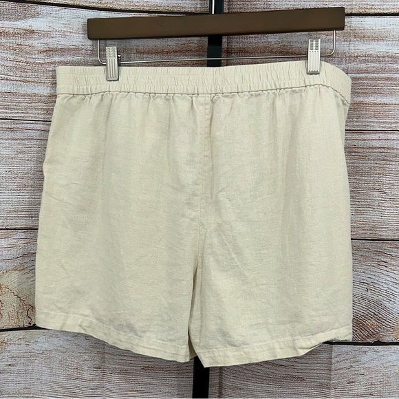 J. Crew Light Tan Linen Shorts Size L - Picture 4 of 8